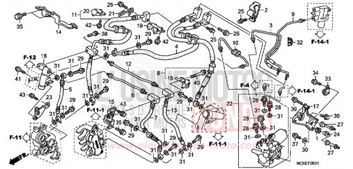 FRONT BRAKE HOSE (ST1300A) ST1300A8 de 2008